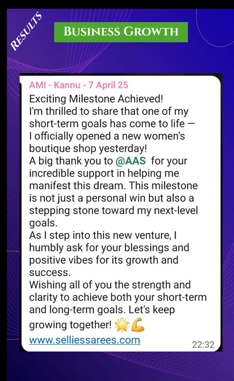 Business Growth testimonial